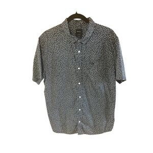 RVCA Men's Regular Fit Printed Short Sleeve‎ Button Down Shirt